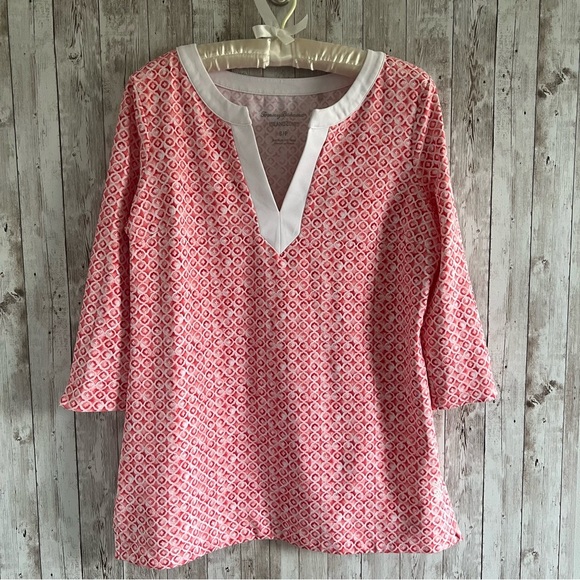 Tommy Bahama Women’s Island Zone Pink Patterned Women's Top Small - Picture 1 of 3